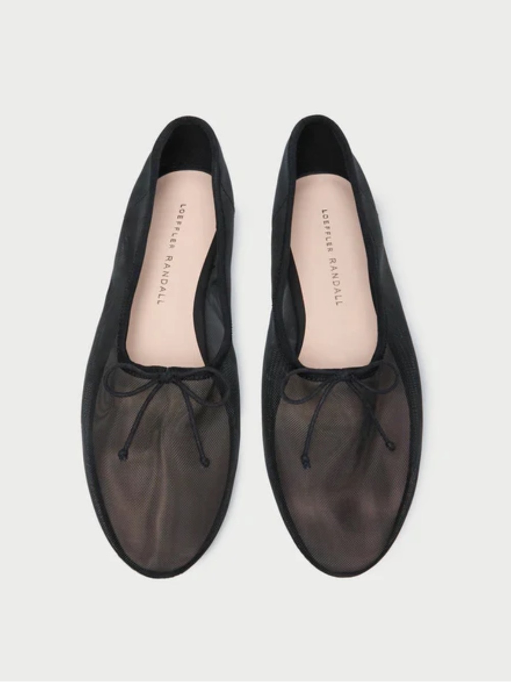 Loeffler Randall Landon Black Mesh Ballet Flats New!